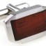 Wood and Stainless Steel Classic Beveled Cufflinks