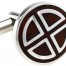 Wood and Stainless Steel Circle Segment Cufflinks