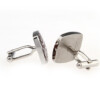 Cooper - Wood and Stainless Steel Square Filigree Cufflinks - Image 3