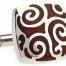 Wood and Stainless Steel Square Filigree Cufflinks