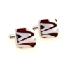 Sinatra - Wood and Stainless Steel Square Wave Cufflinks - Image 4