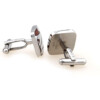 Sinatra - Wood and Stainless Steel Square Wave Cufflinks - Image 3
