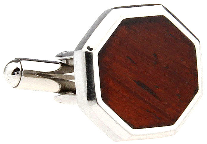 Wood and Stainless Steel Reed Wedding Cufflinks by COWAN BROWN 