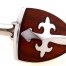 Wood and Stainless Steel Shield Cross Cufflinks