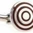 Wood and Stainless Steel Concentric Circle Cufflinks