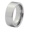 Hemsworth - Silver Pipe Cut Tungsten Ring 8mm