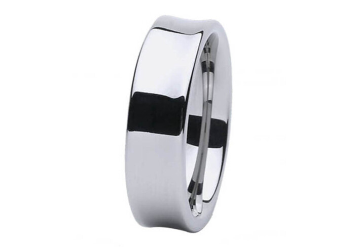 Gosling - Silver Concave Tungsten Ring 8mm